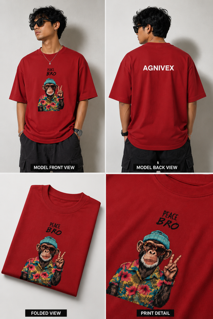 Retro Monkey Streetwear Oversized Tee