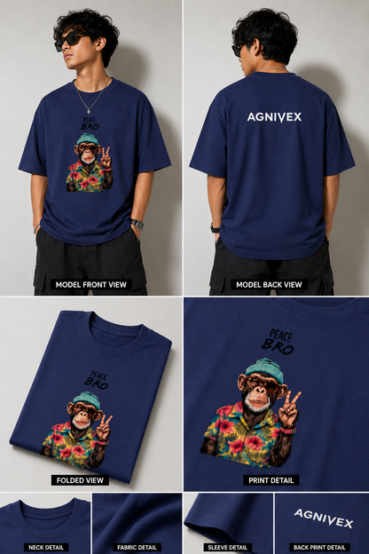 Retro Monkey Streetwear Oversized Tee