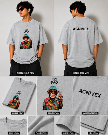 Retro Monkey Streetwear Oversized Tee